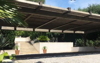 pergola persienne douglas gris