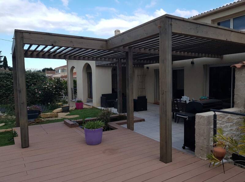 pergola bois moderne de luxe