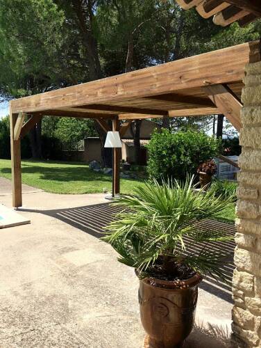 pergola bois avec liens droits