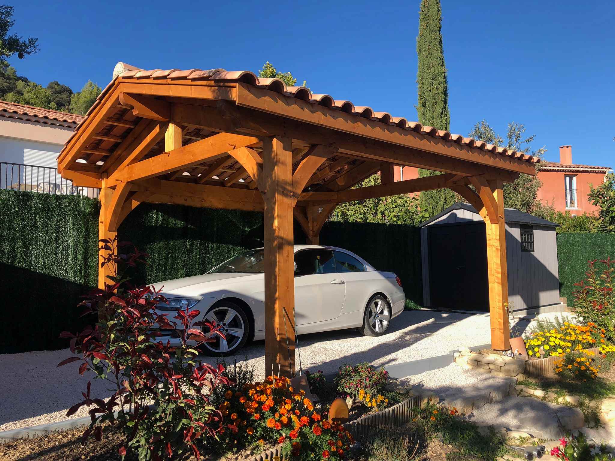 abri voiture bois bureau études